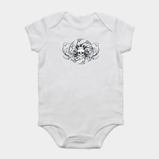 Skull with Crown Engraving Emblem Baby Bodysuit